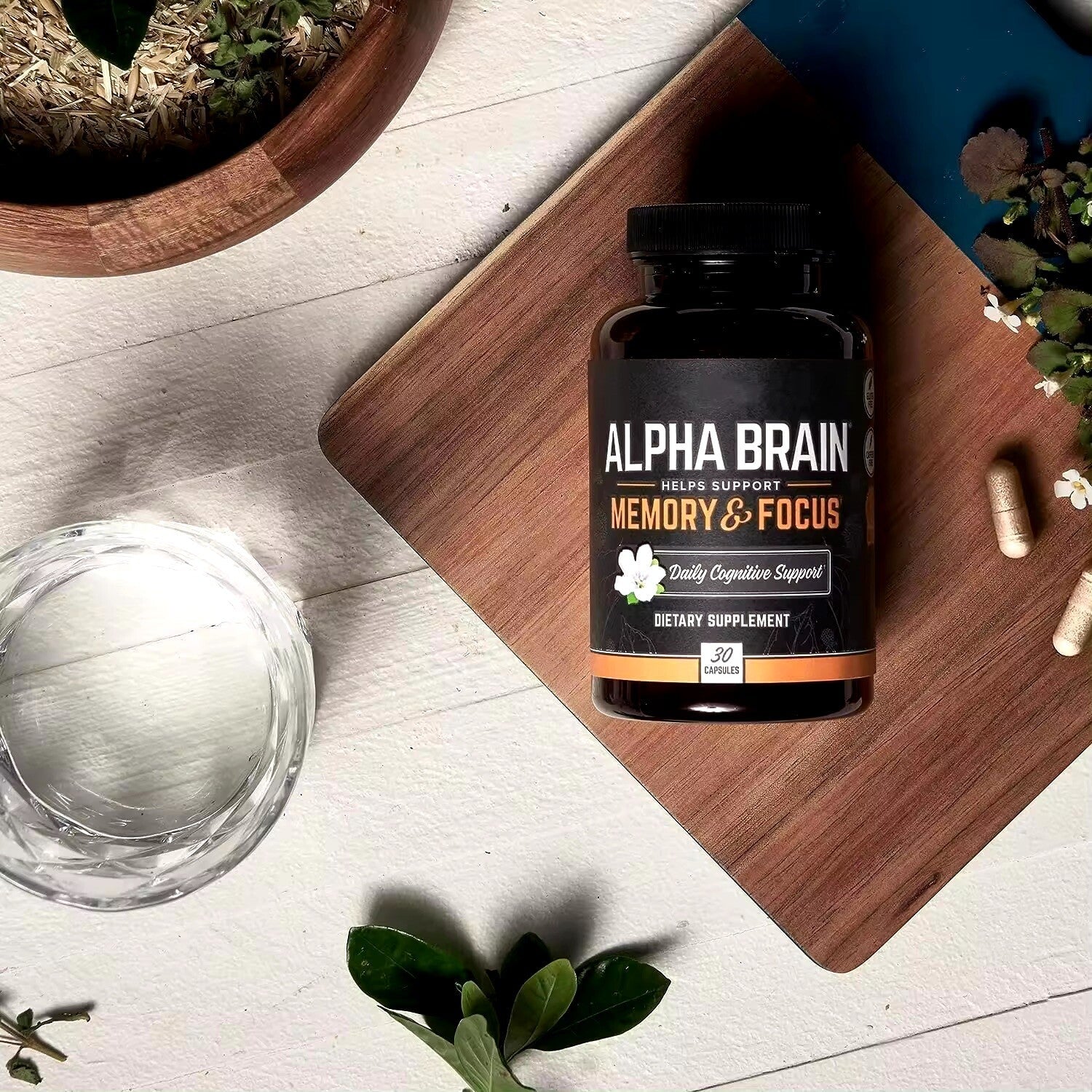 Alpha Brain Memory & Focus Daily Cognitive Support 60 CAPSULES
