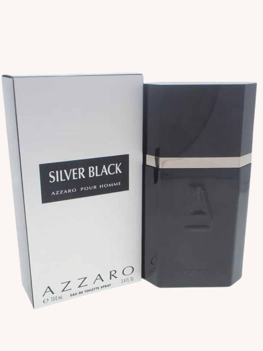 Azzaro Silver Black Cologne EDT - For Men 3.4 oz / 100 ml