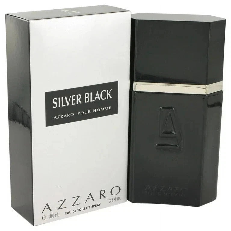 Azzaro Silver Black Cologne EDT - For Men 3.4 oz / 100 ml