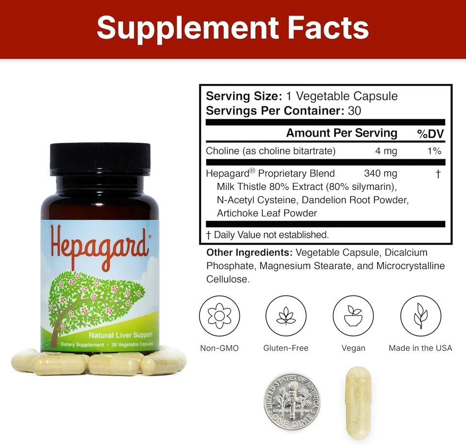 Hepagard Natural Liver Support Supplement with N-Acetyl Cysteine